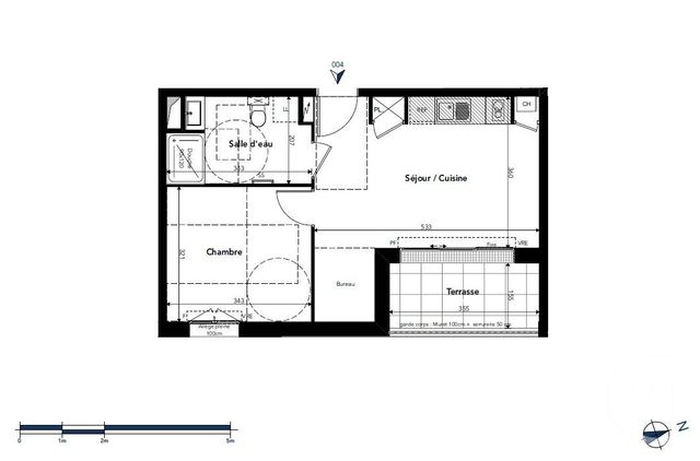 Appartement T2 à vendre - 2 pièces - 36.57 m2 - CHATEAU D OLONNE - 85 - PAYS-DE-LOIRE - Century 21 Bleu Marine